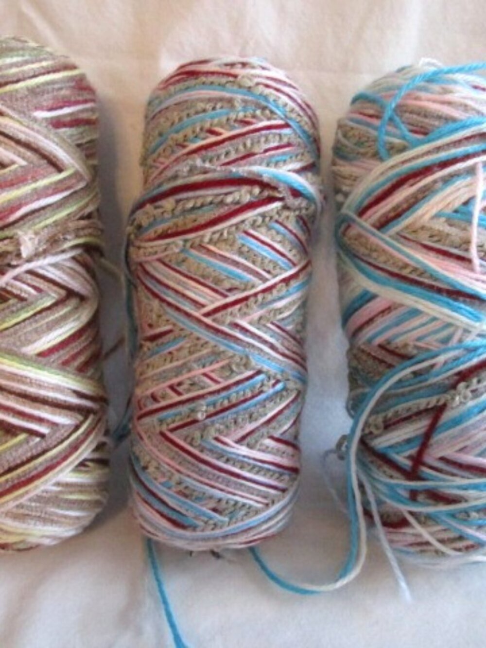 LOT OF 3 SKEINS OF YARN Each Different Colors HEAVY.